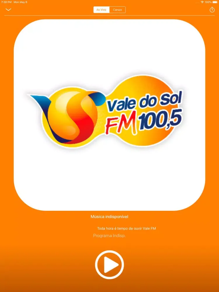 Zrzuty ekranu Rádio Vale do Sol FM iPad 