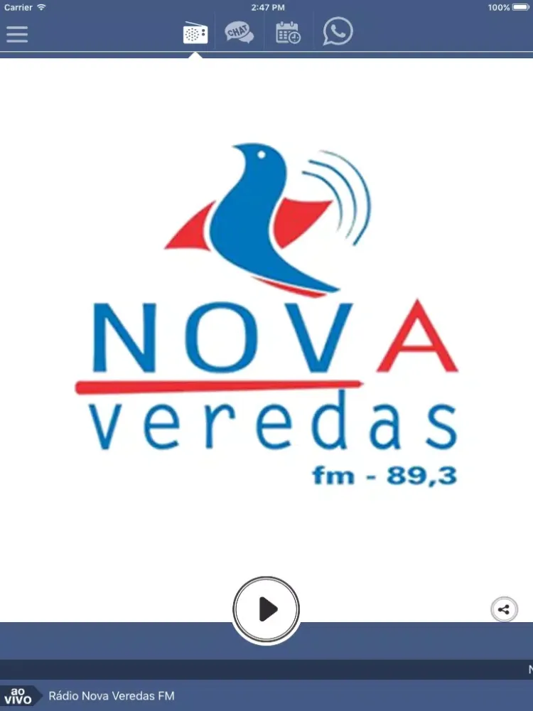 Rádio Nova Veredas FM iPad 應用截圖