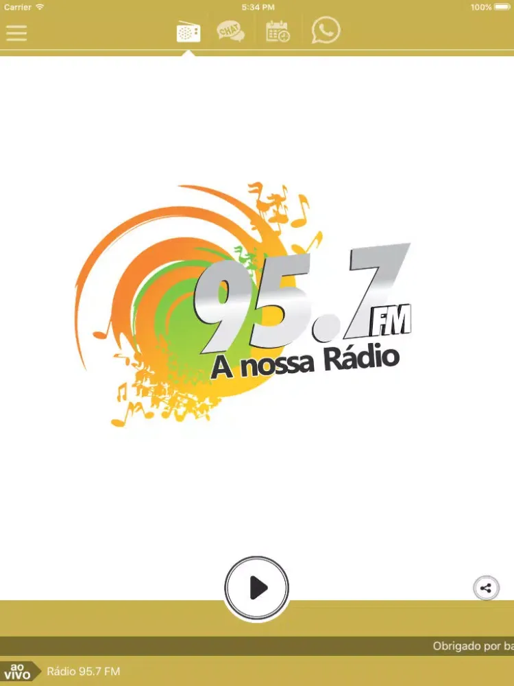 Capturas de tela do Rádio 95.7 FM iPad 