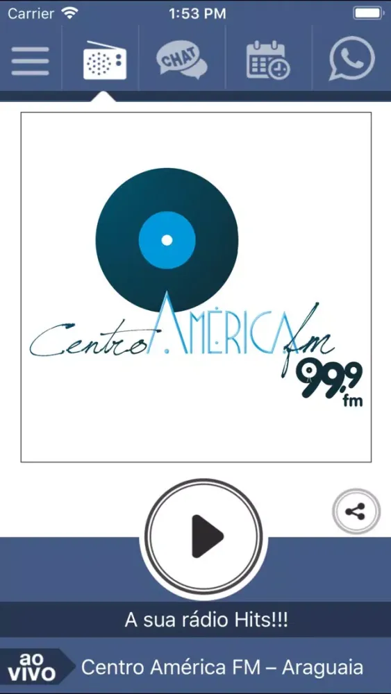 Captures d'écran de Centro América FM – Araguaia