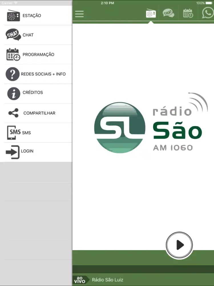 Screenshot di Rádio São Luiz iPad 