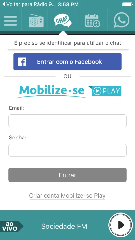 Sociedade FM Ekran Görüntüleri
