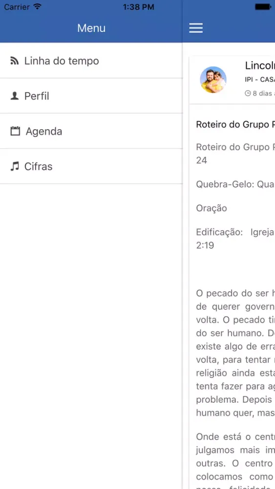 Capturas de tela do Devocionário Digital