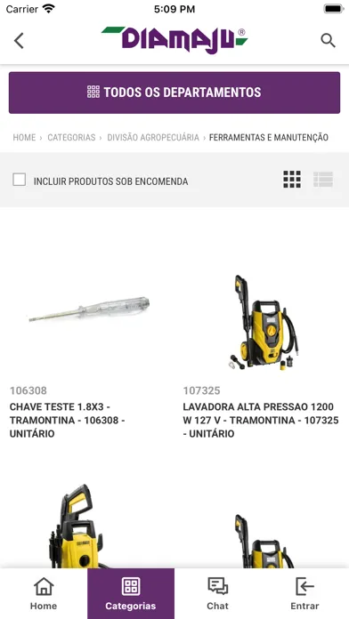Catálogo Diamaju Ekran Görüntüleri