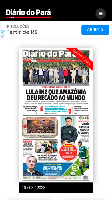 Captures d'écran de Jornal Diário do Pará