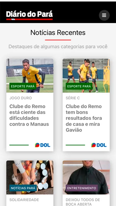 Captures d'écran de Jornal Diário do Pará
