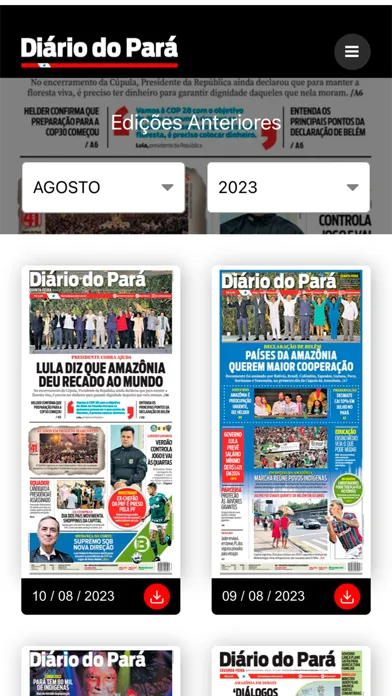 Captures d'écran de Jornal Diário do Pará
