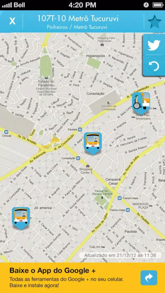 Captures d'écran de OnibusSP - Free Edition