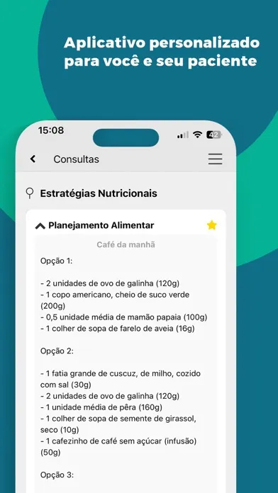 Capturas de tela do DietSmart