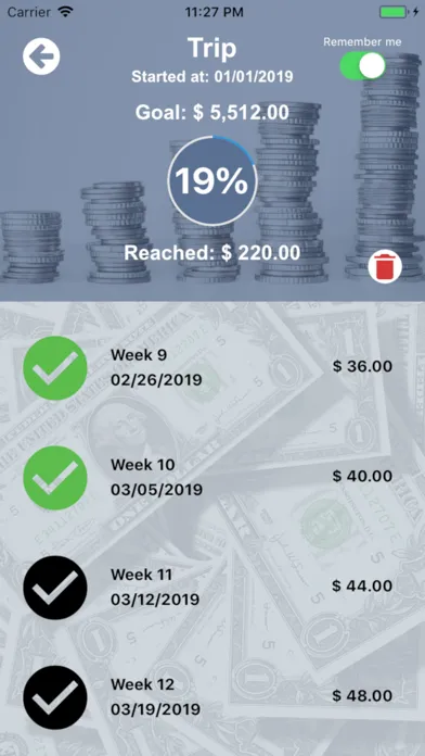 52 Weeks Challenge سکرین شاٹس
