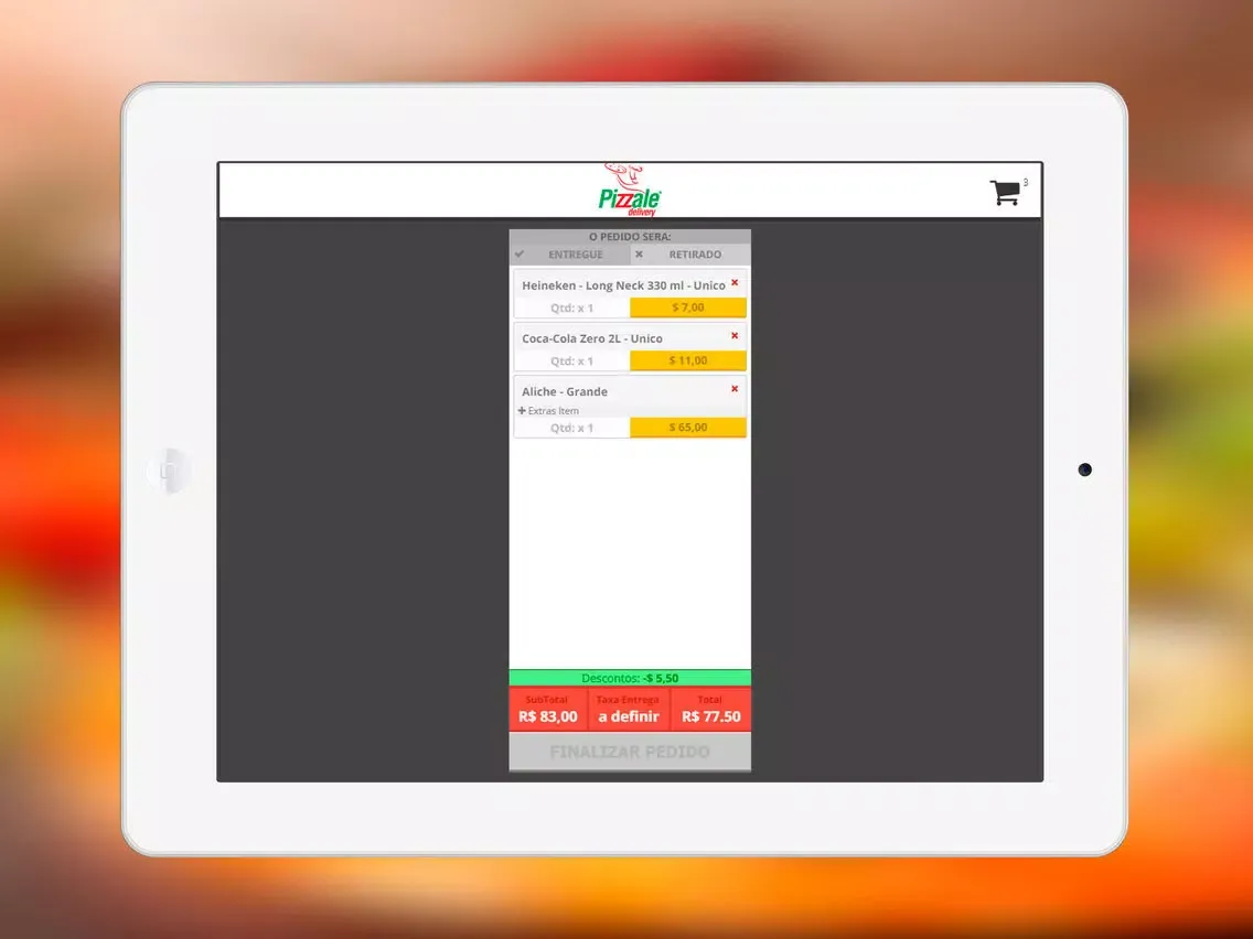 ภาพหน้าจอของ Pizzale Delivery iPad 
