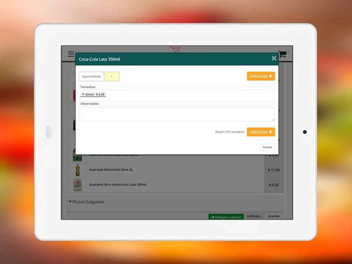ภาพหน้าจอของ Pizzale Delivery iPad 