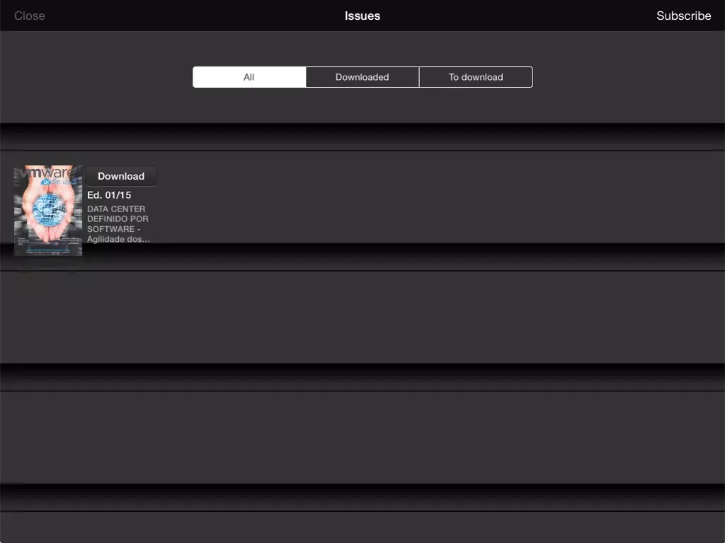 Screenshot di Revista VMWare iPad 
