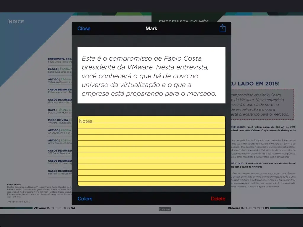 Screenshot di Revista VMWare iPad 