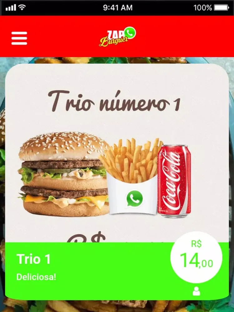 Ảnh chụp màn hình của Zap Burguer Maré iPad 