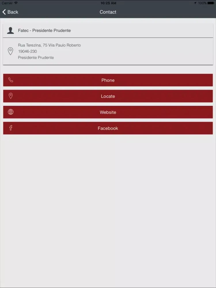 Скриншоты Fatec Prudente iPad 