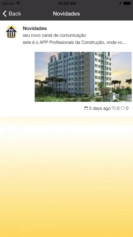Zrzuty ekranu Profissionais da Construcao