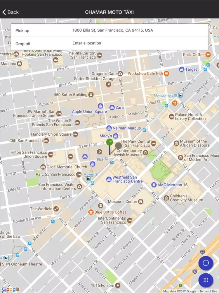 Tangkapan skrin Moto Taxi Bom Pres. Prudente iPad 