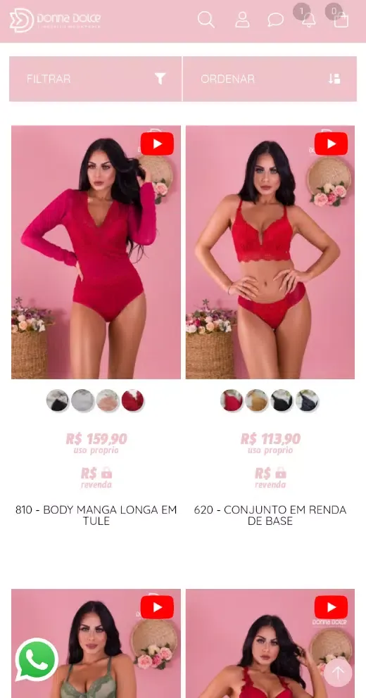 Donna Dolce Lingerie Screenshots