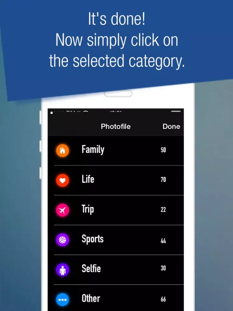 Photo File - Organize your photos before you even snap a shot iPad  Screenshots