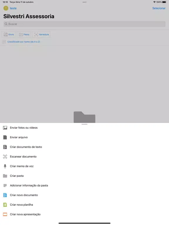 Capturas de tela do Silvestri Assessoria iPad 