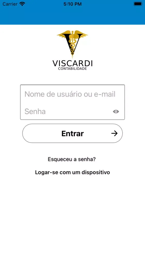 Capturas de tela do Viscardi Contabilidade