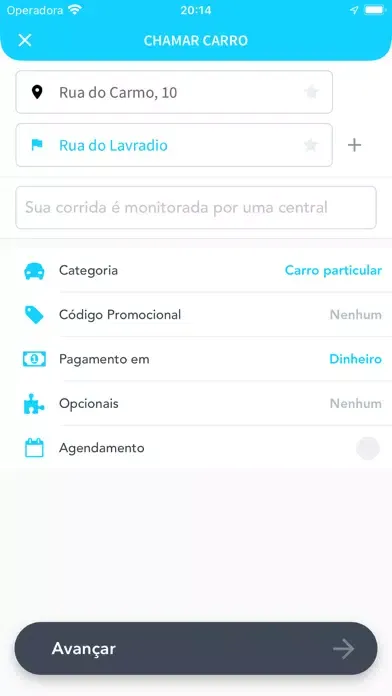 Tangkapan skrin Ubiz Car Brasil