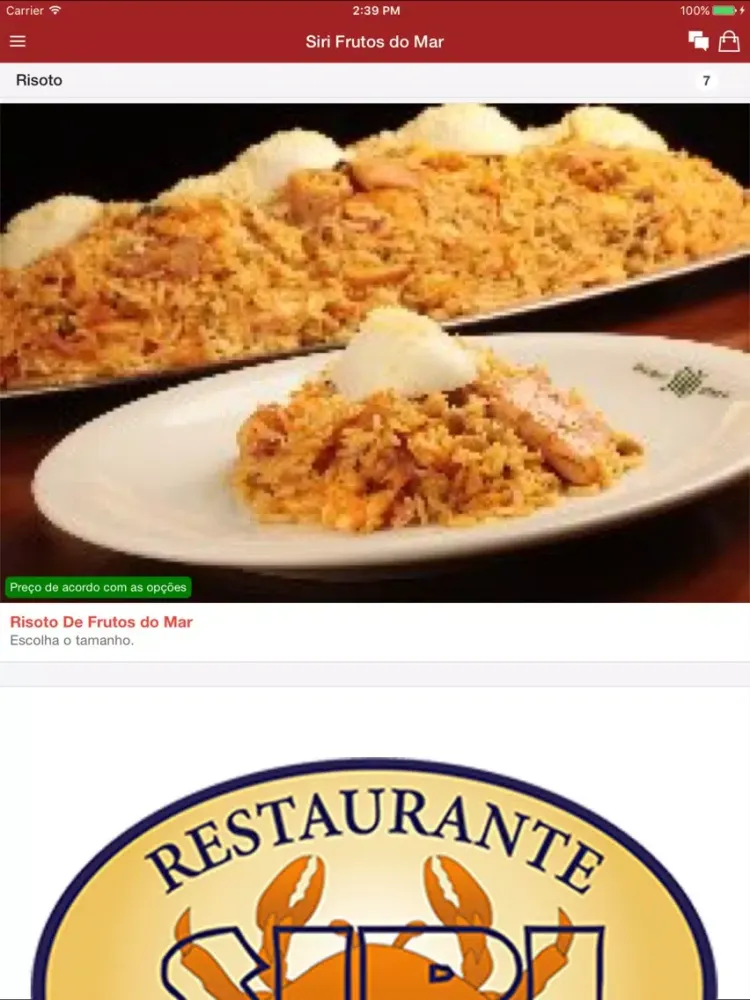 Capturas de tela do Restaurante Siri - Freguesia iPad 