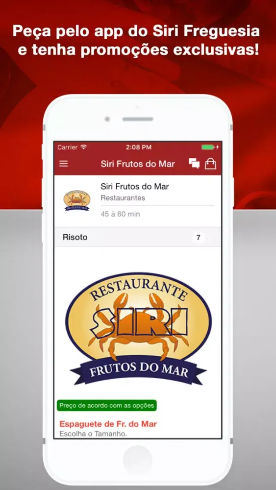 Capturas de tela do Restaurante Siri - Freguesia