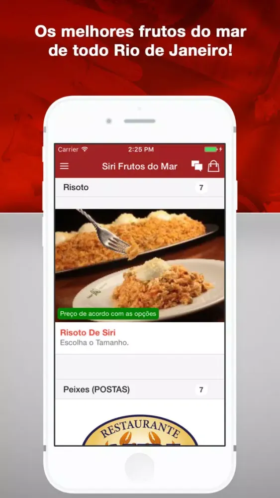 Capturas de tela do Restaurante Siri - Freguesia