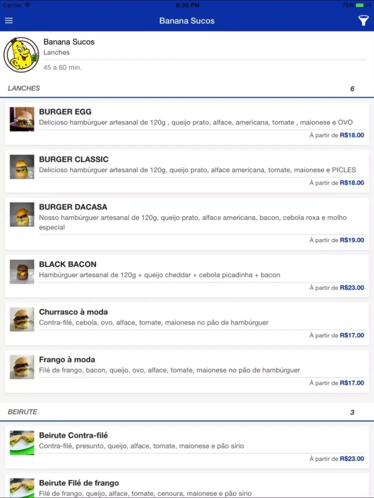 Banana Sucos - São José dos Campos iPad  Screenshots
