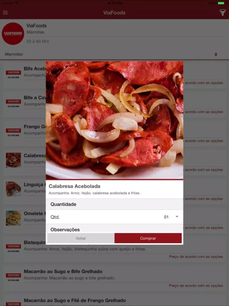 ViaFoods - Sorocaba iPad  Screenshots