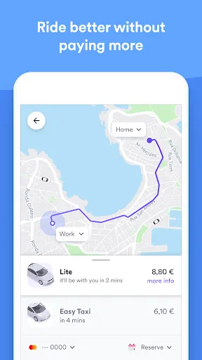 Ảnh chụp màn hình của Easy Taxi, a Cabify app