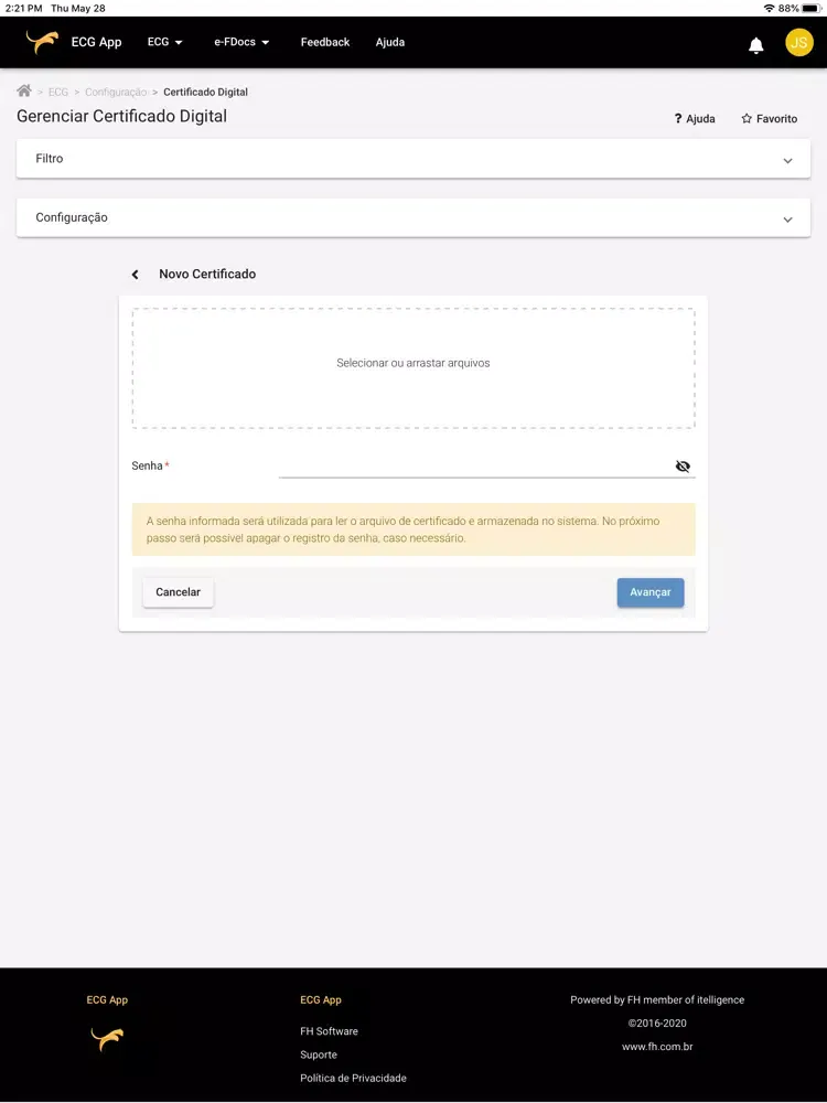 Captures d'écran de ECG–Enterprise Cloud Guepardo iPad 