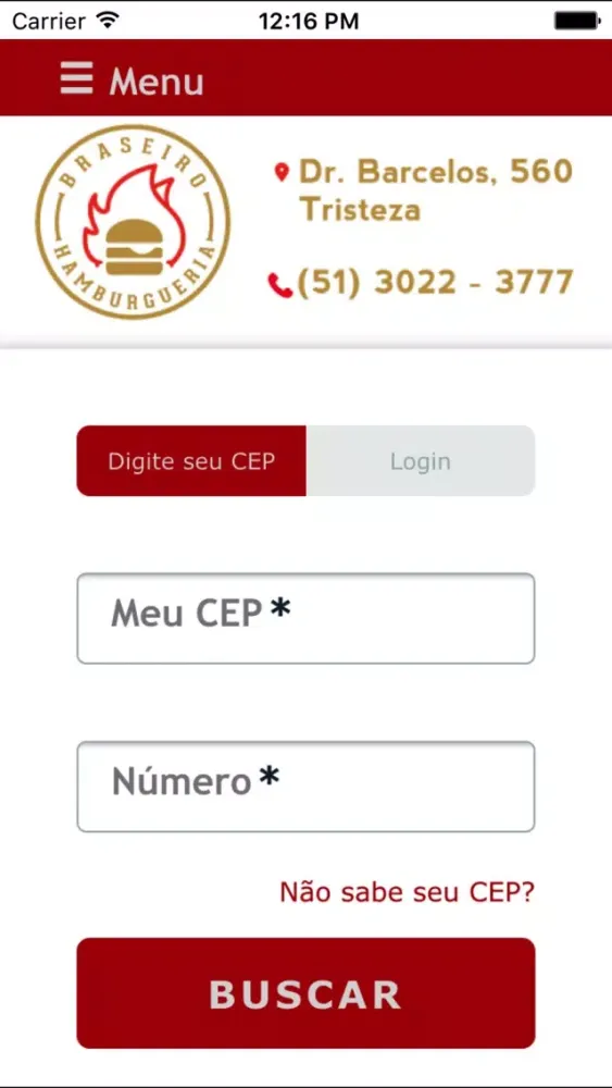 Screenshot di Braseiro Hamburgueria Delivery