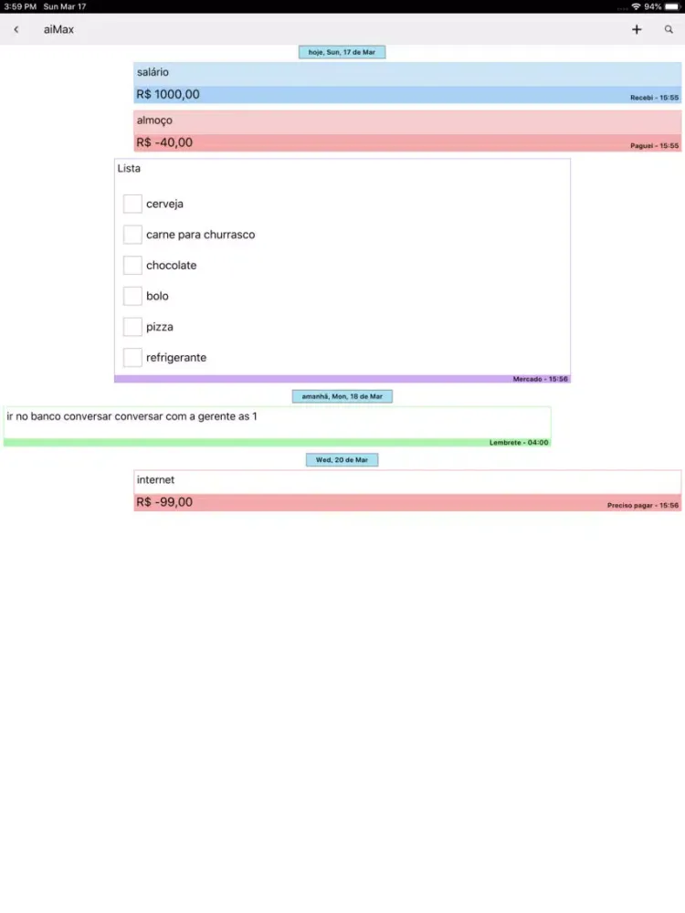 Screenshot di aiMax iPad 