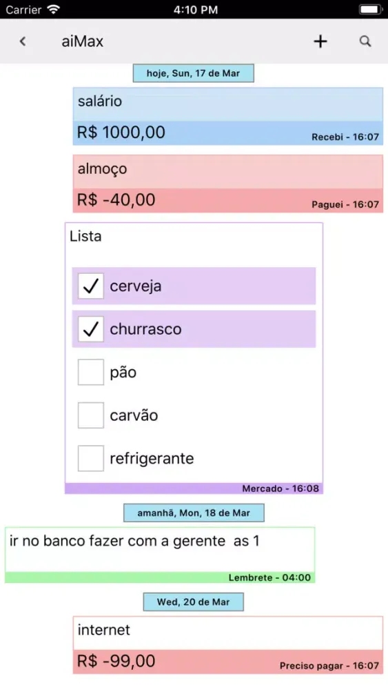 Screenshot di aiMax