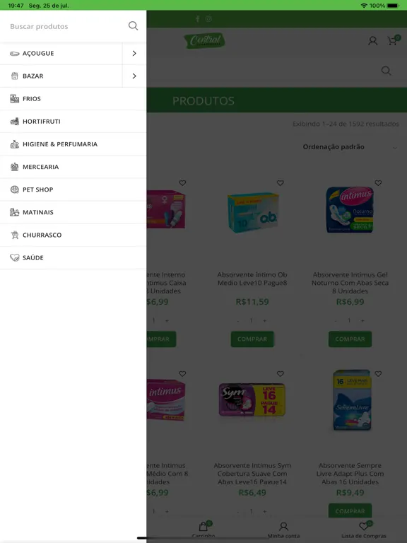 Zrzuty ekranu Central Supermercados APP iPad 