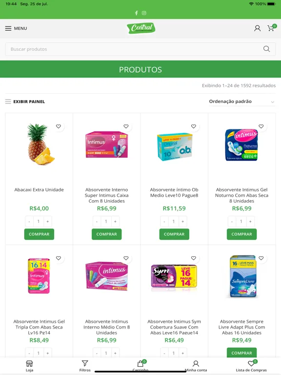 Zrzuty ekranu Central Supermercados APP iPad 