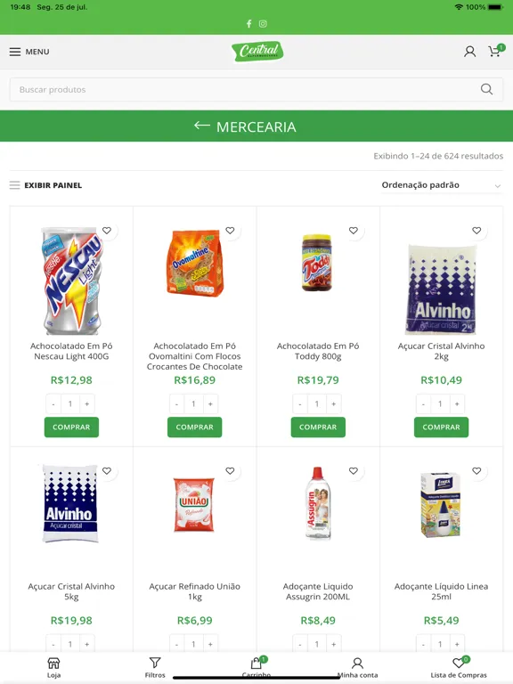 Zrzuty ekranu Central Supermercados APP iPad 