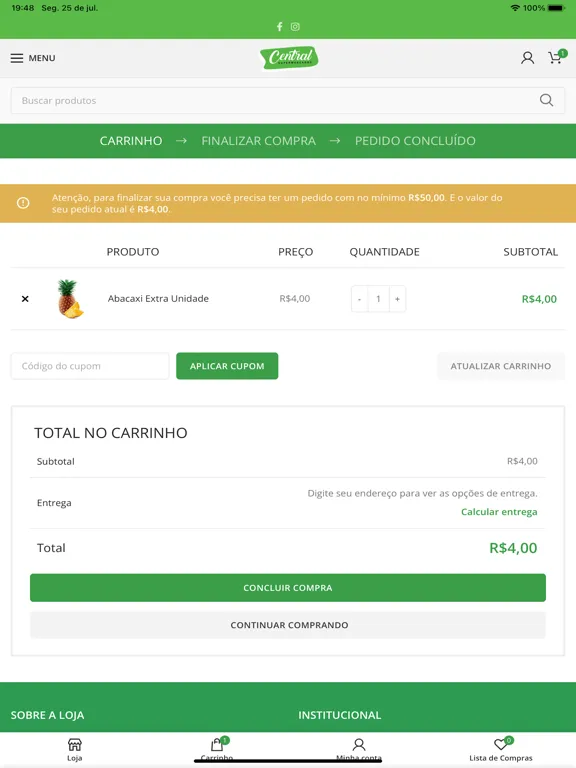 Zrzuty ekranu Central Supermercados APP iPad 