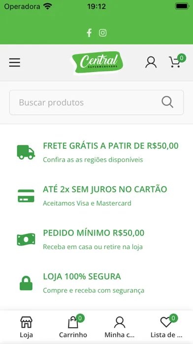 Zrzuty ekranu Central Supermercados APP