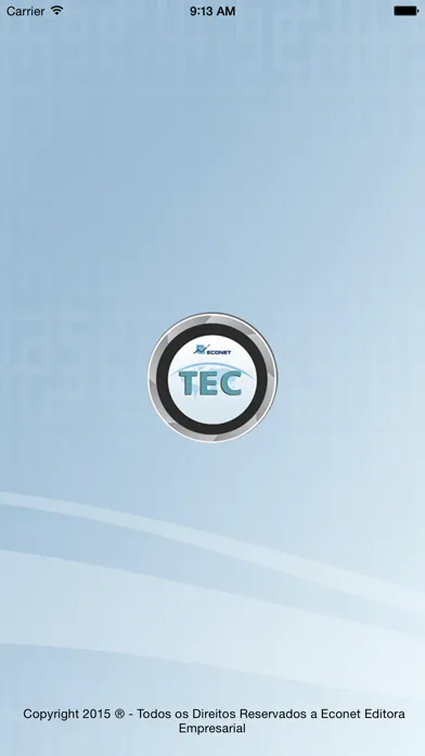 Capturas de tela do TECnet