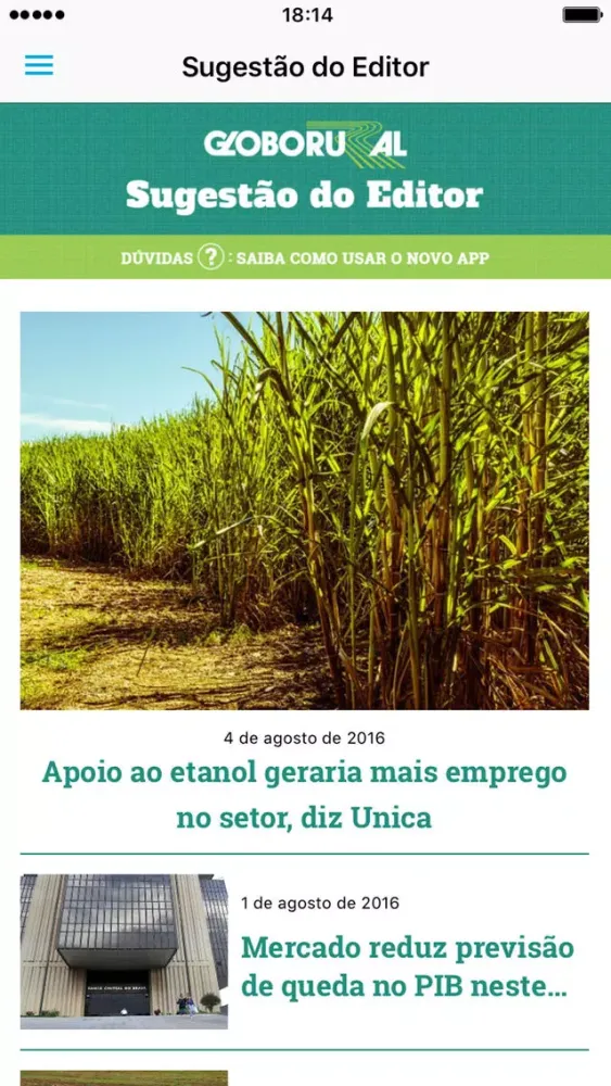Capturas de pantalla de Revista Globo Rural