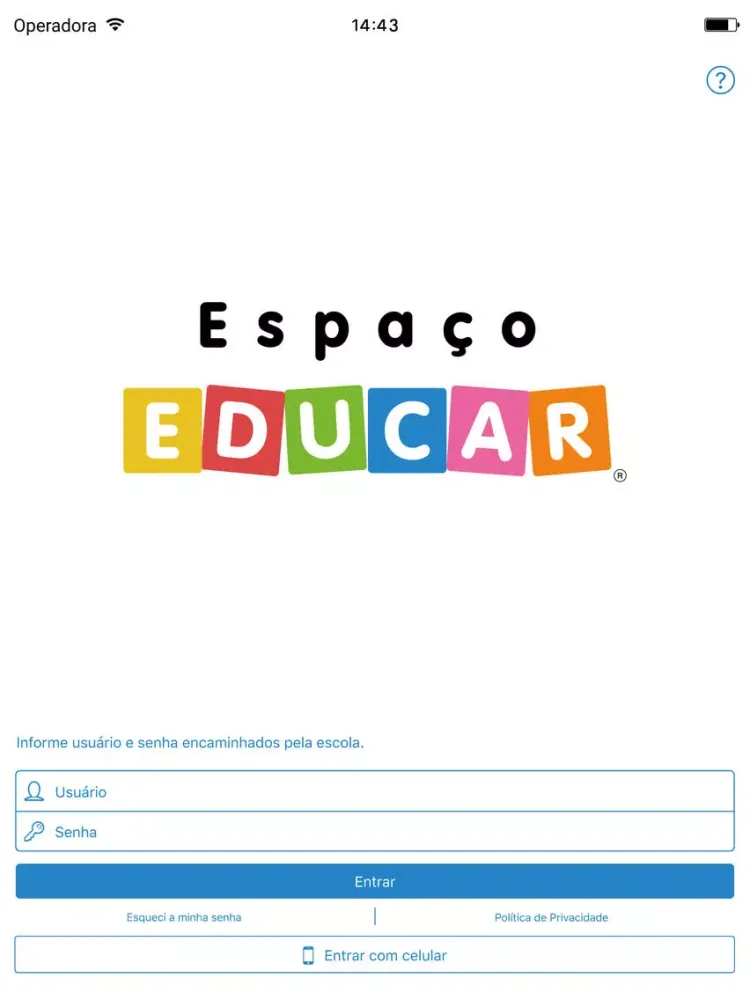 Espaço Educar. iPad 应用截图