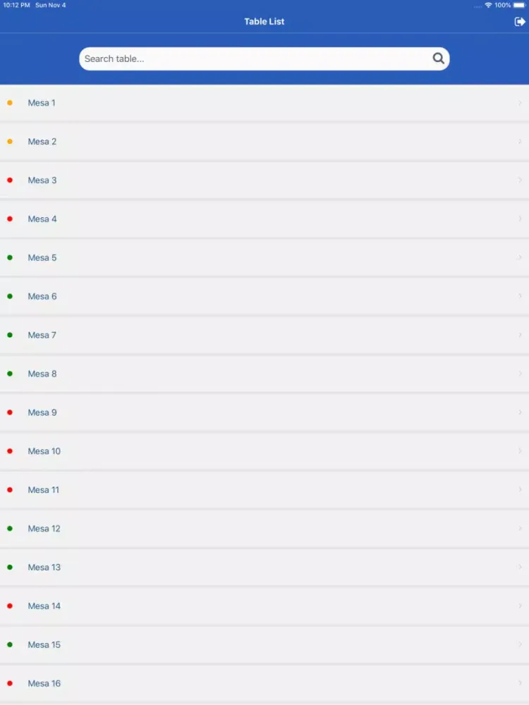 Capturas de pantalla de PaygatePOS Waiters iPad 