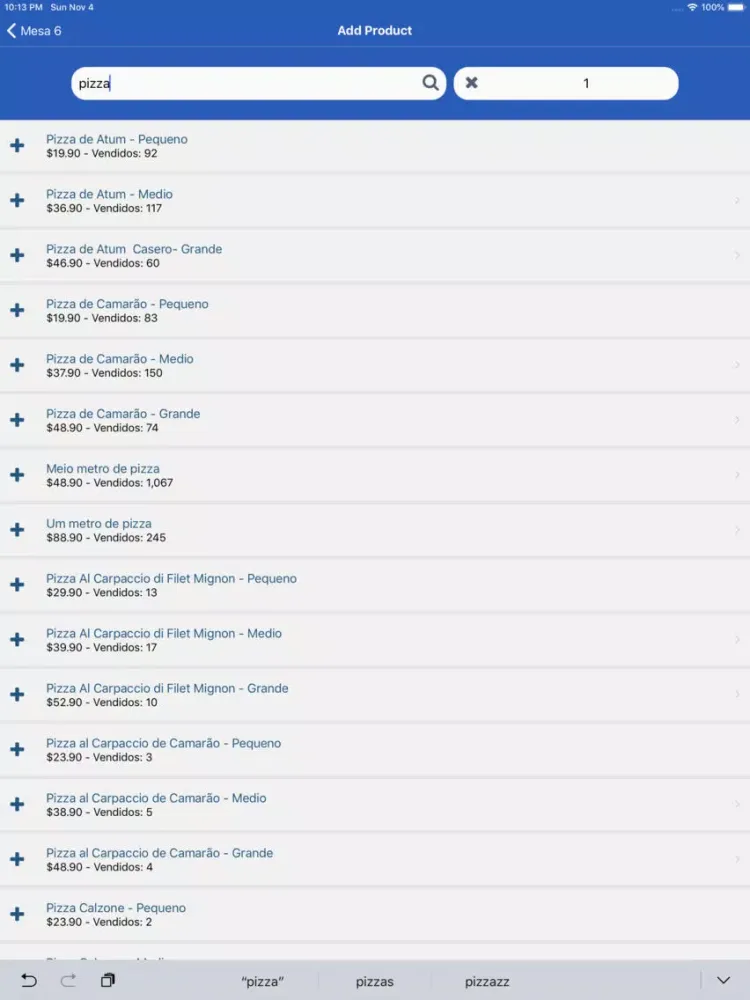 Capturas de pantalla de PaygatePOS Waiters iPad 
