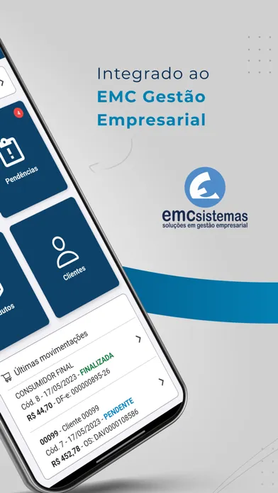 Capturas de tela do EMC PDV