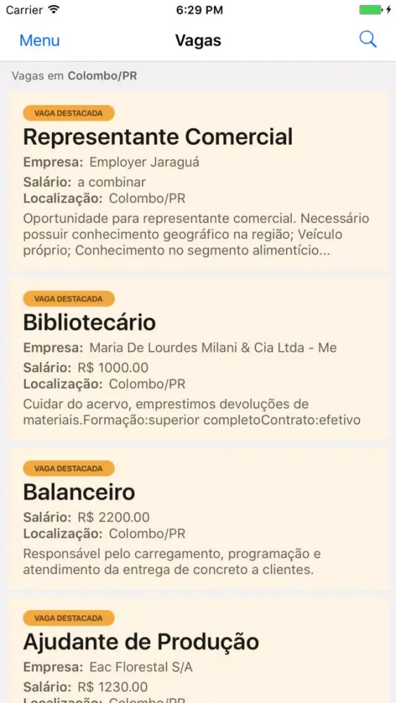 Captures d'écran de Quero Vagas 2.0