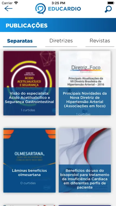 Capturas de tela do Educardio - Prescrição Médica